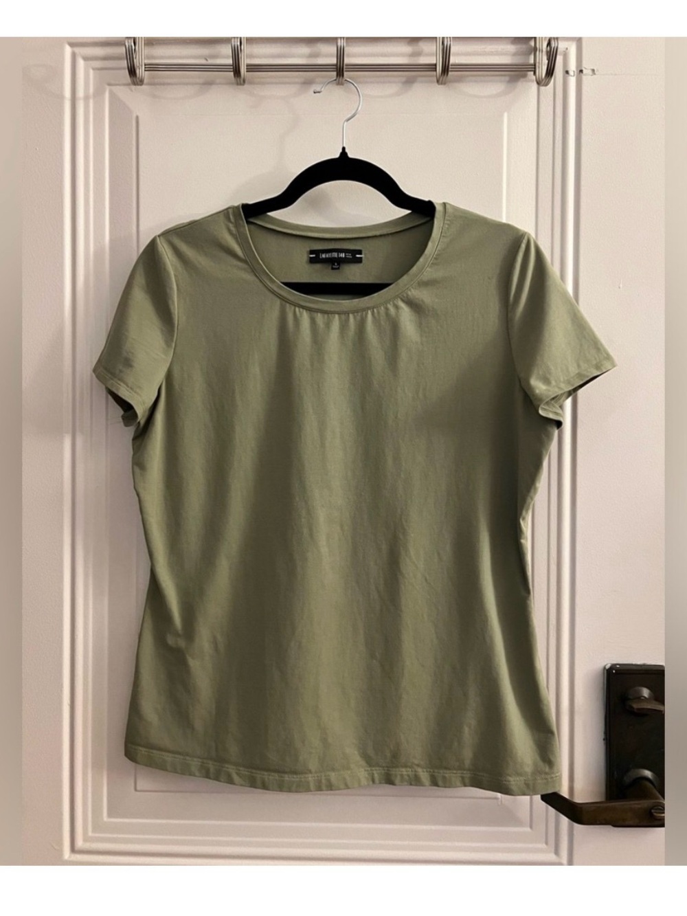Lafayette 148 New York Olive Green Short Sleeve Tee
